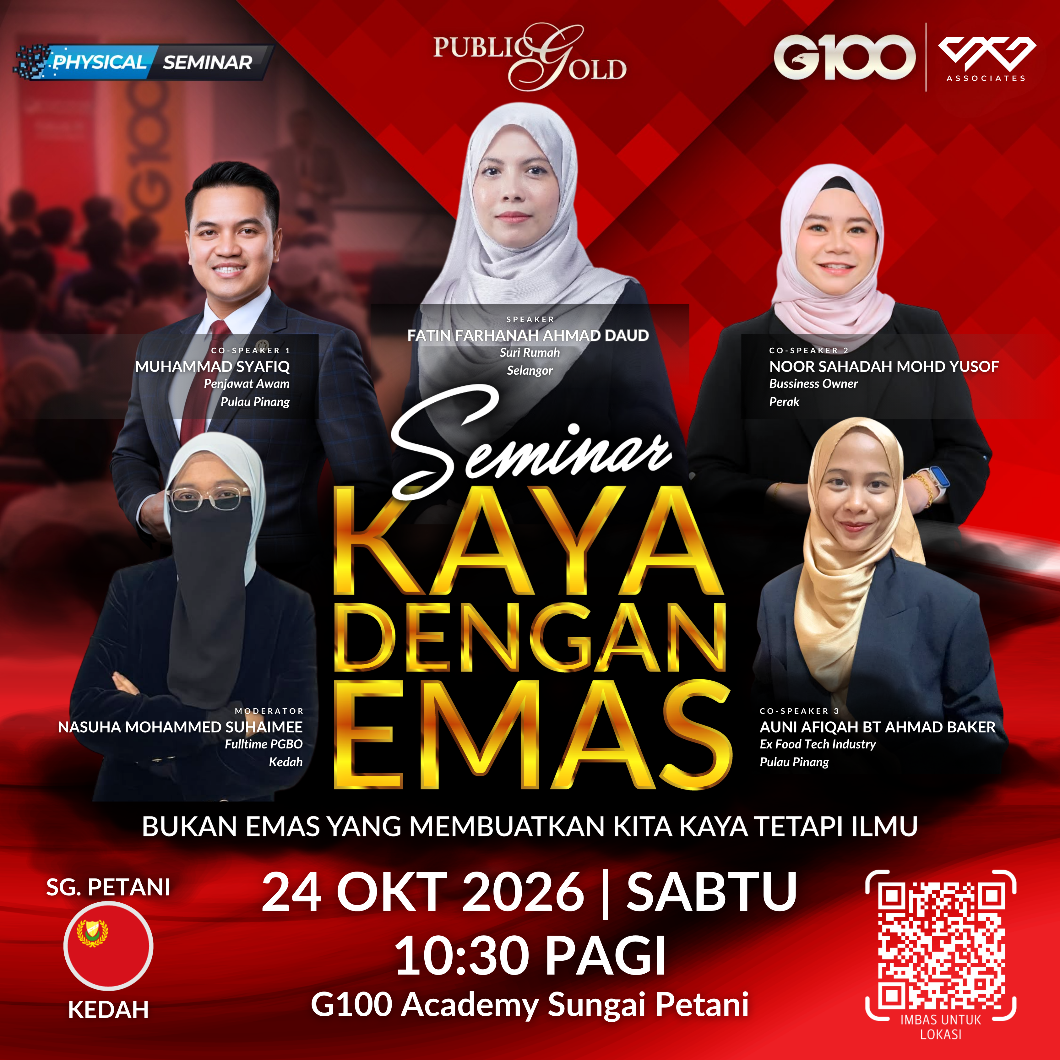 [SUNGAI PETANI] Seminar Kaya Dengan Emas