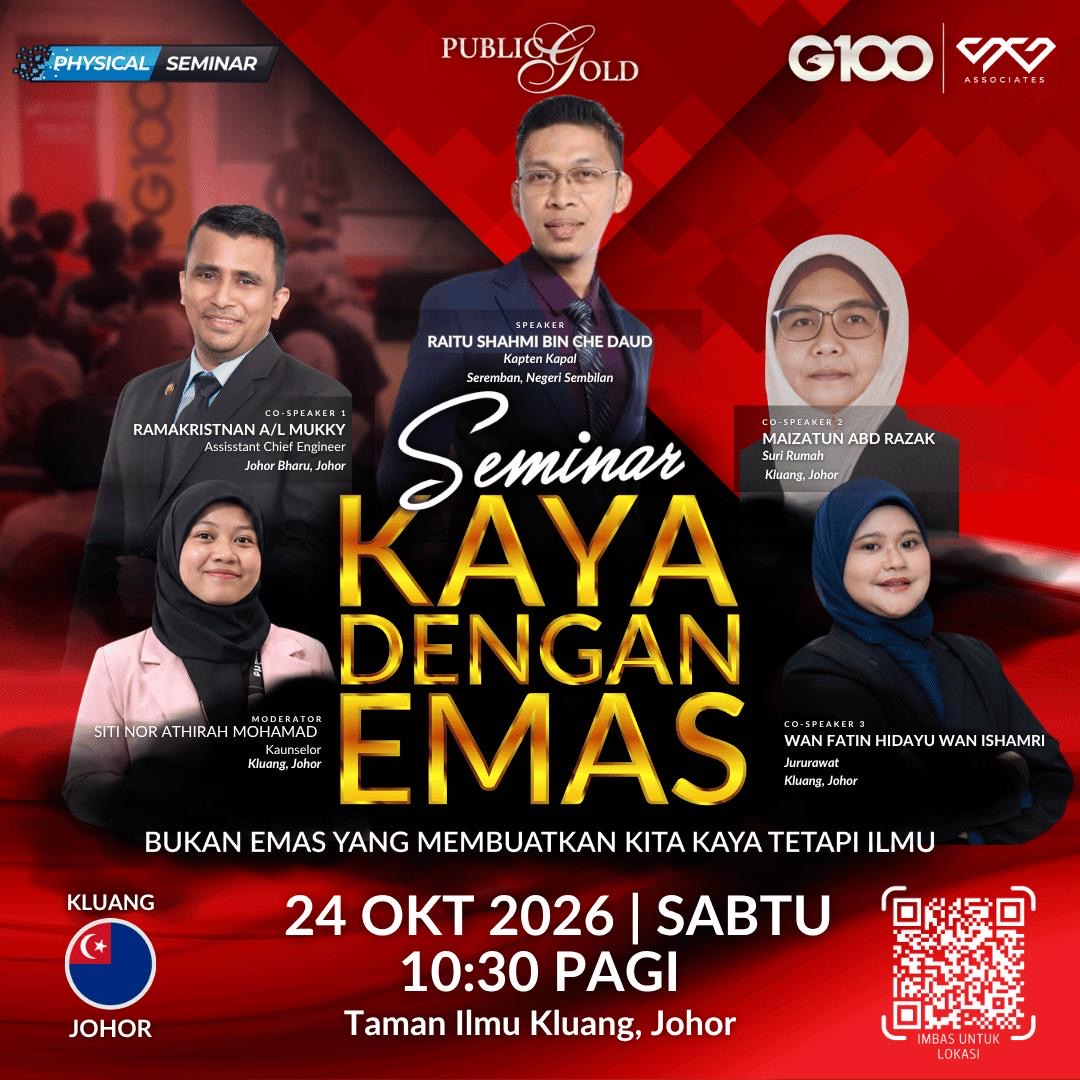 [KLUANG] Seminar Kaya Dengan Emas