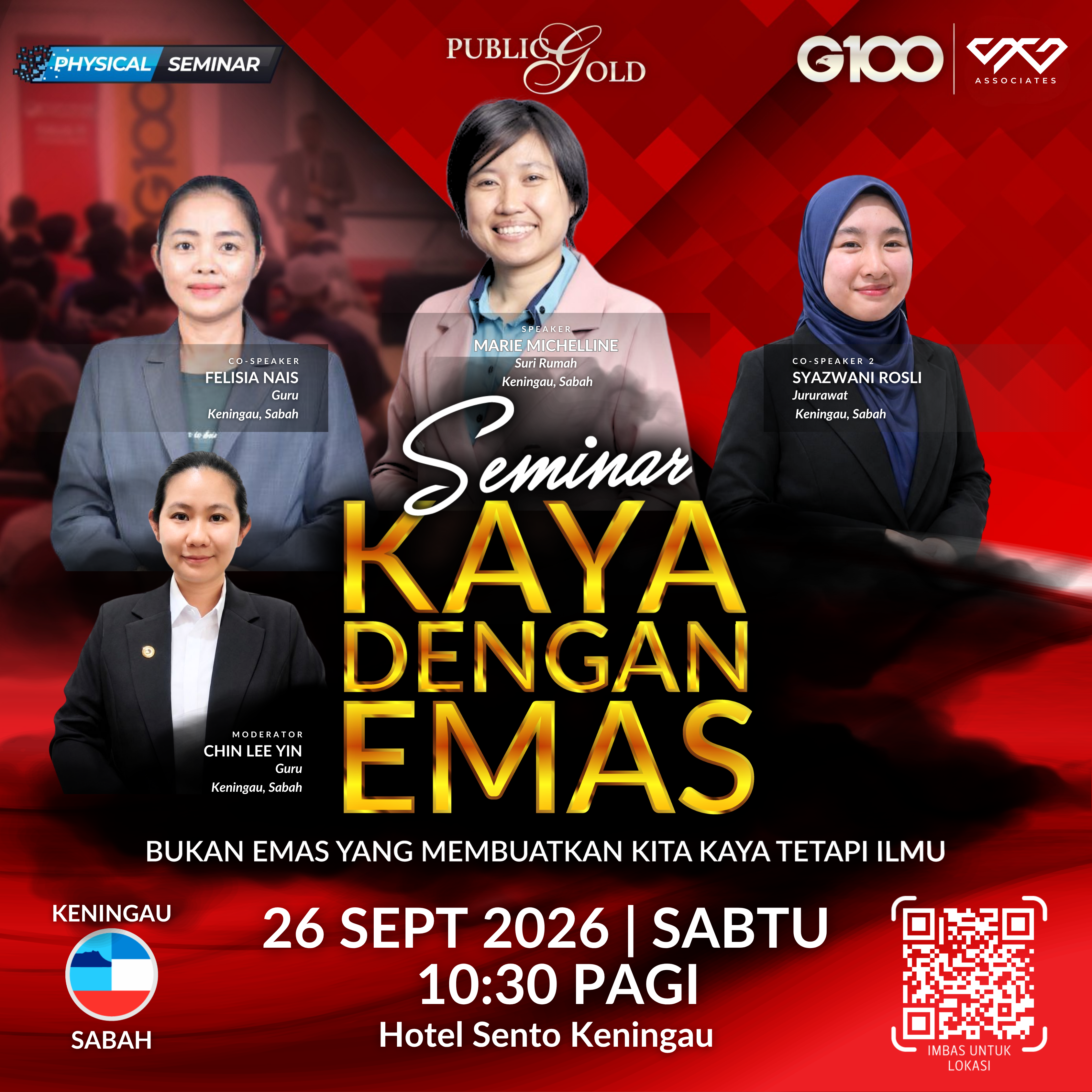 [KENINGAU] Seminar Kaya Dengan Emas