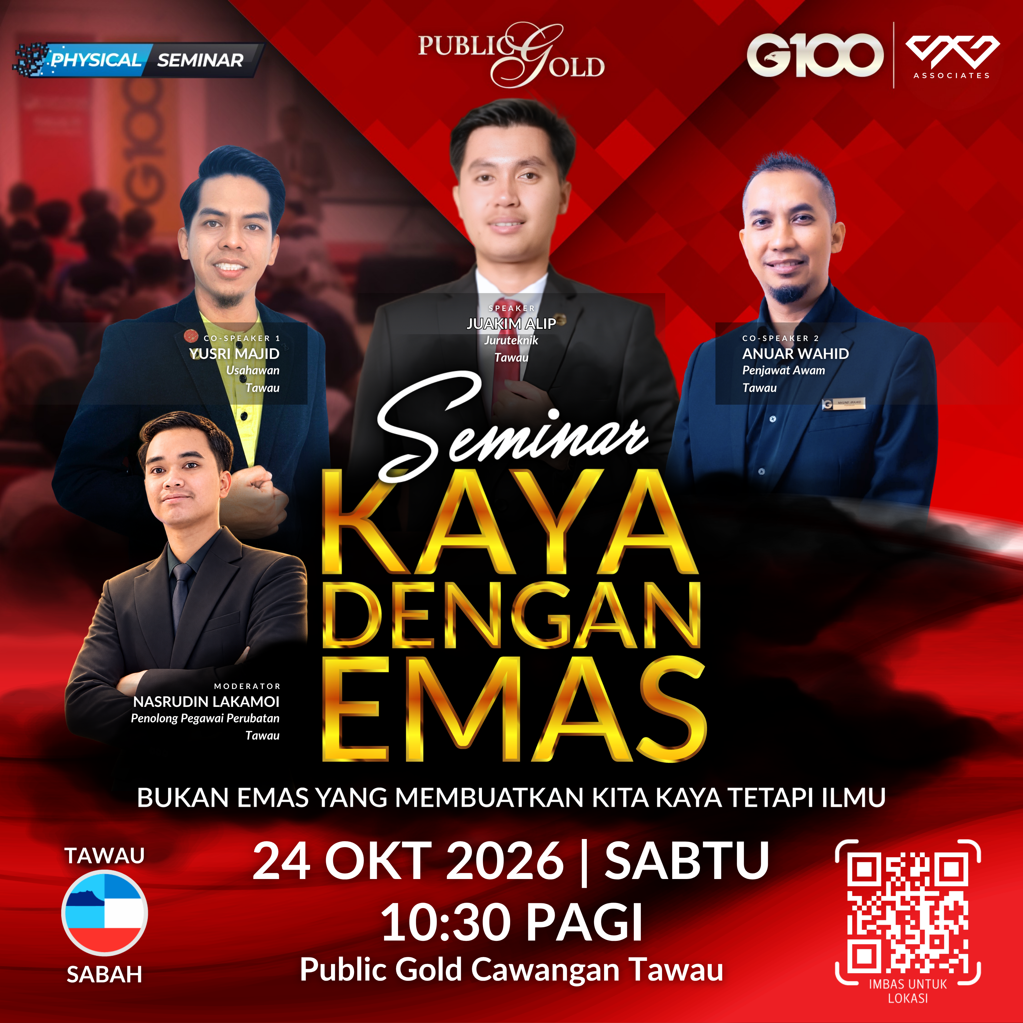 [TAWAU] Seminar Kaya Dengan Emas