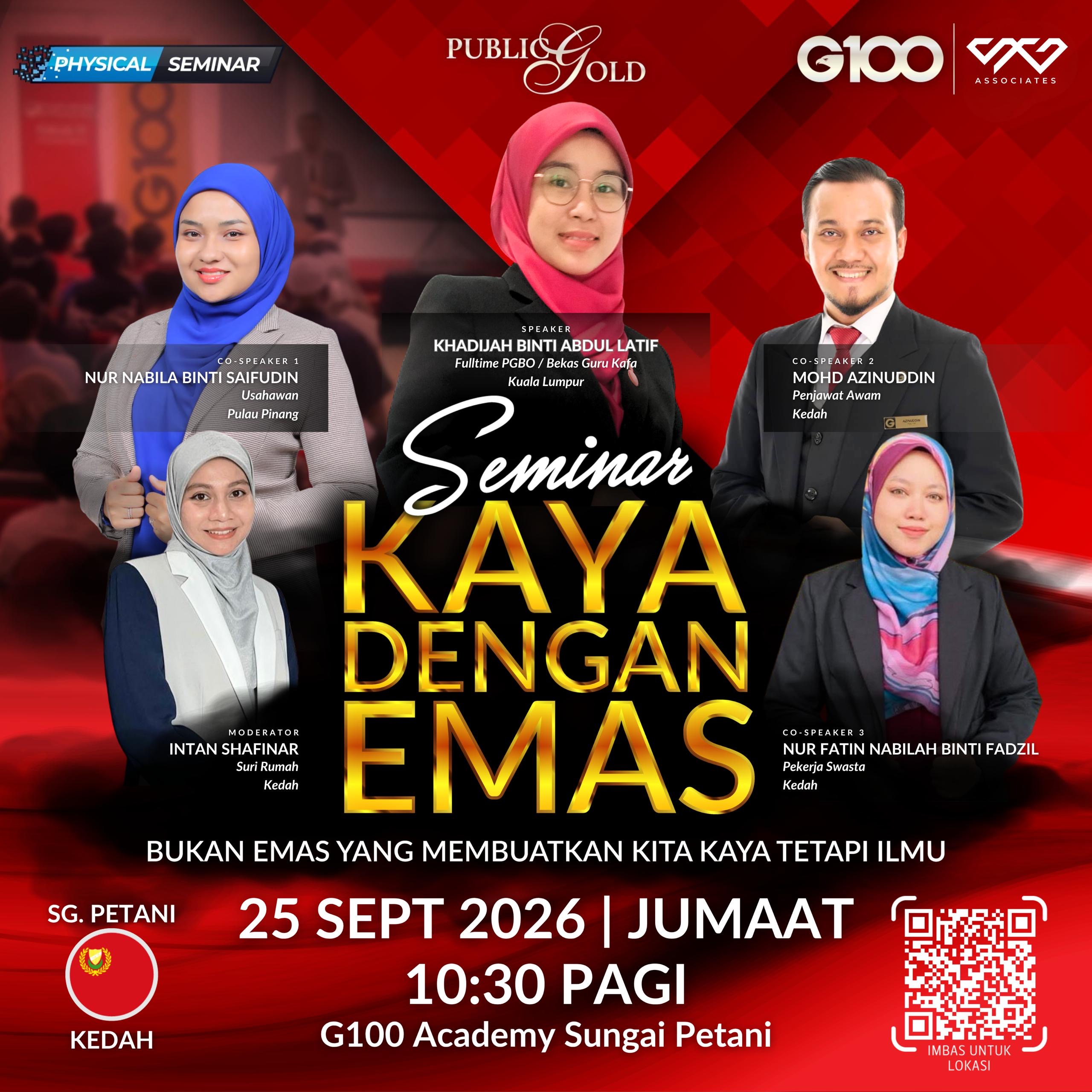 [SUNGAI PETANI] Seminar Kaya Dengan Emas