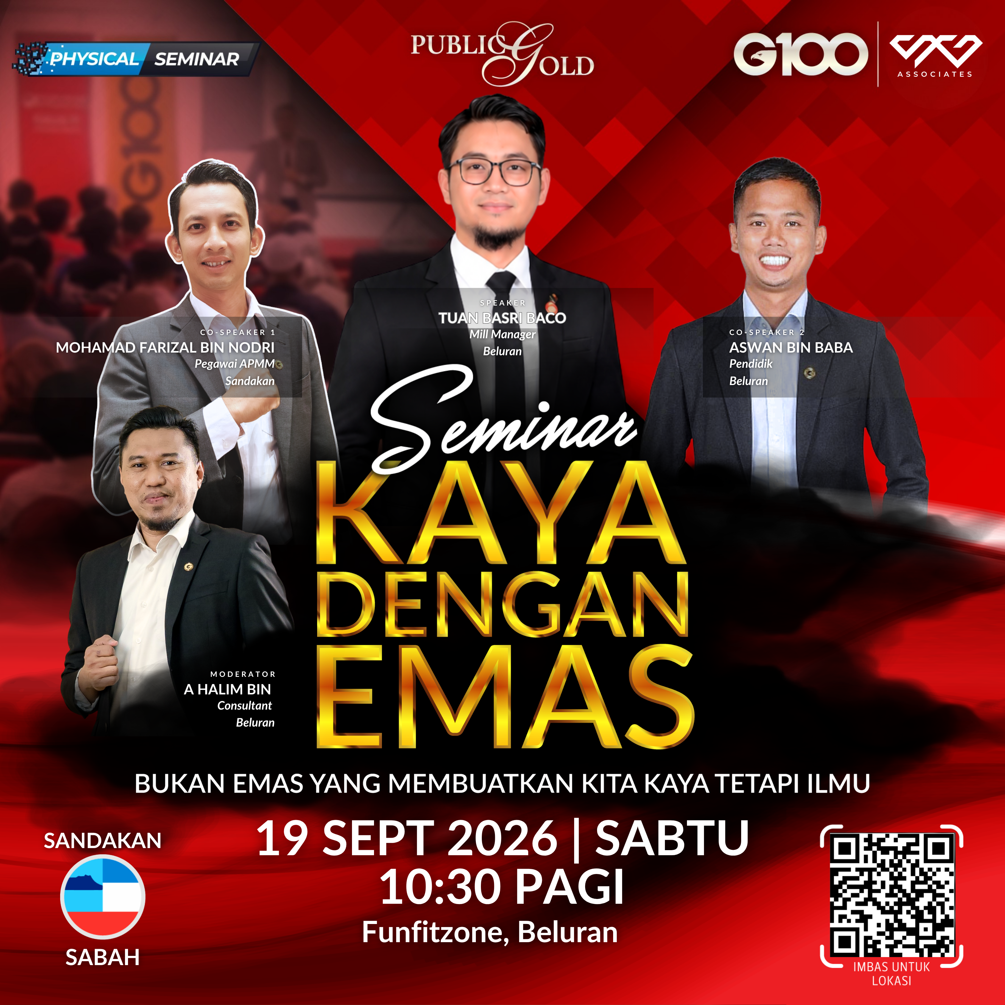 [SANDAKAN] Seminar Kaya Dengan Emas