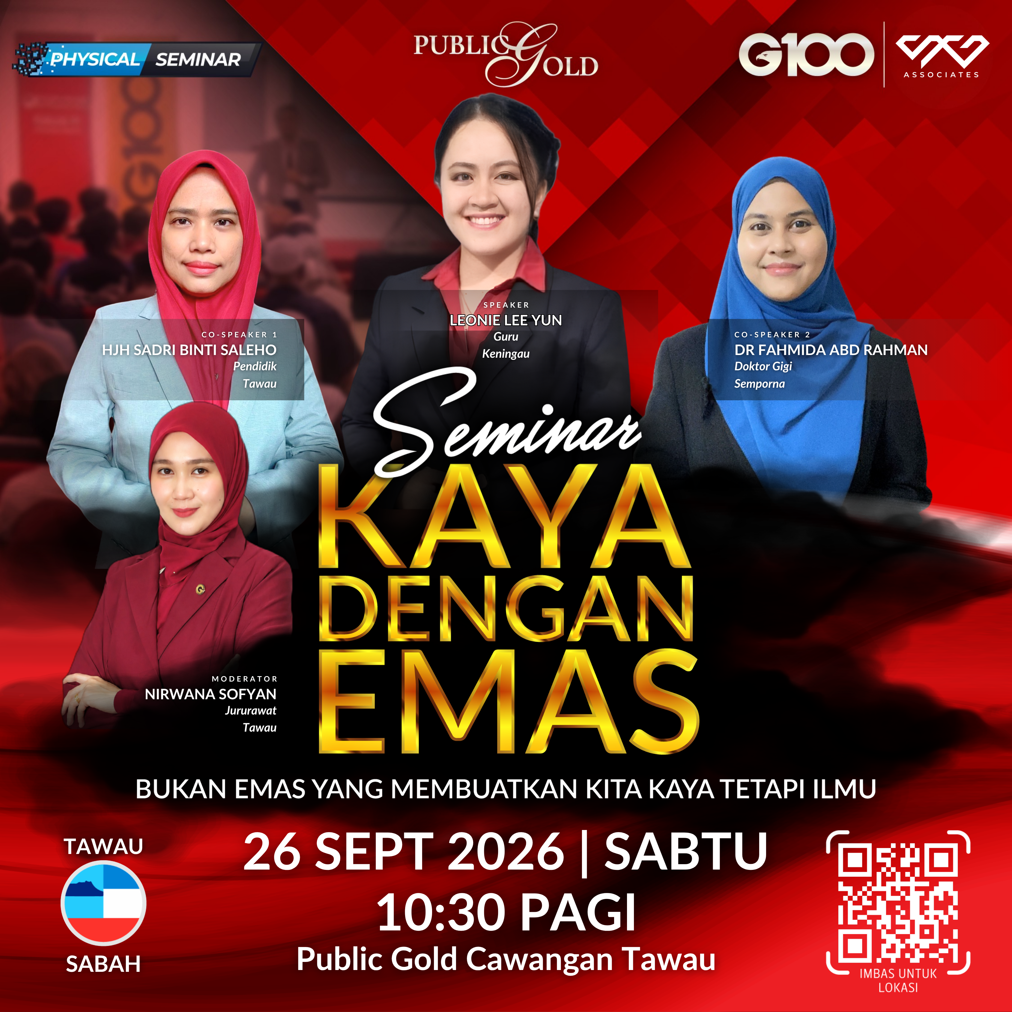 [TAWAU] Seminar Kaya Dengan Emas