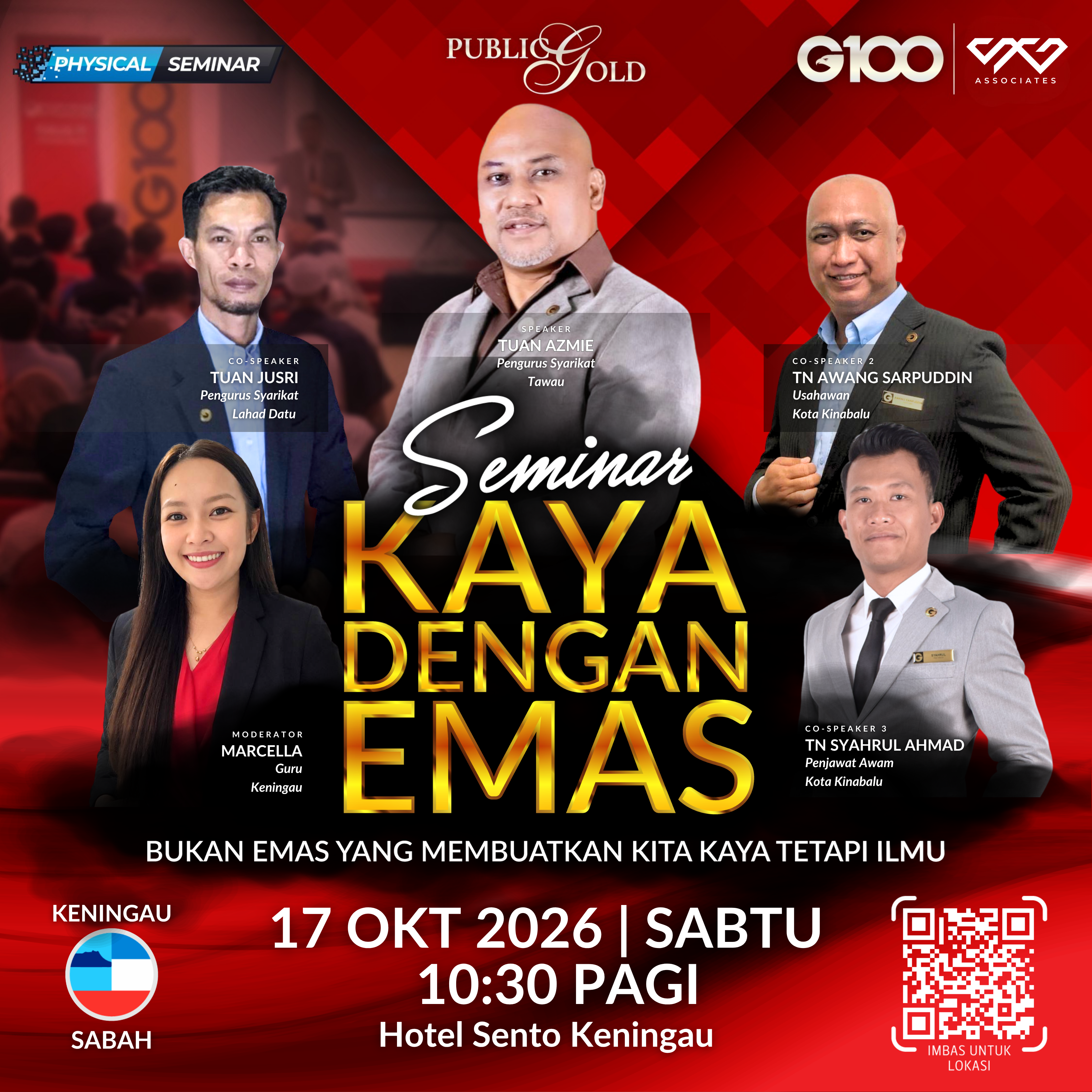 [KENINGAU] Seminar Kaya Dengan Emas