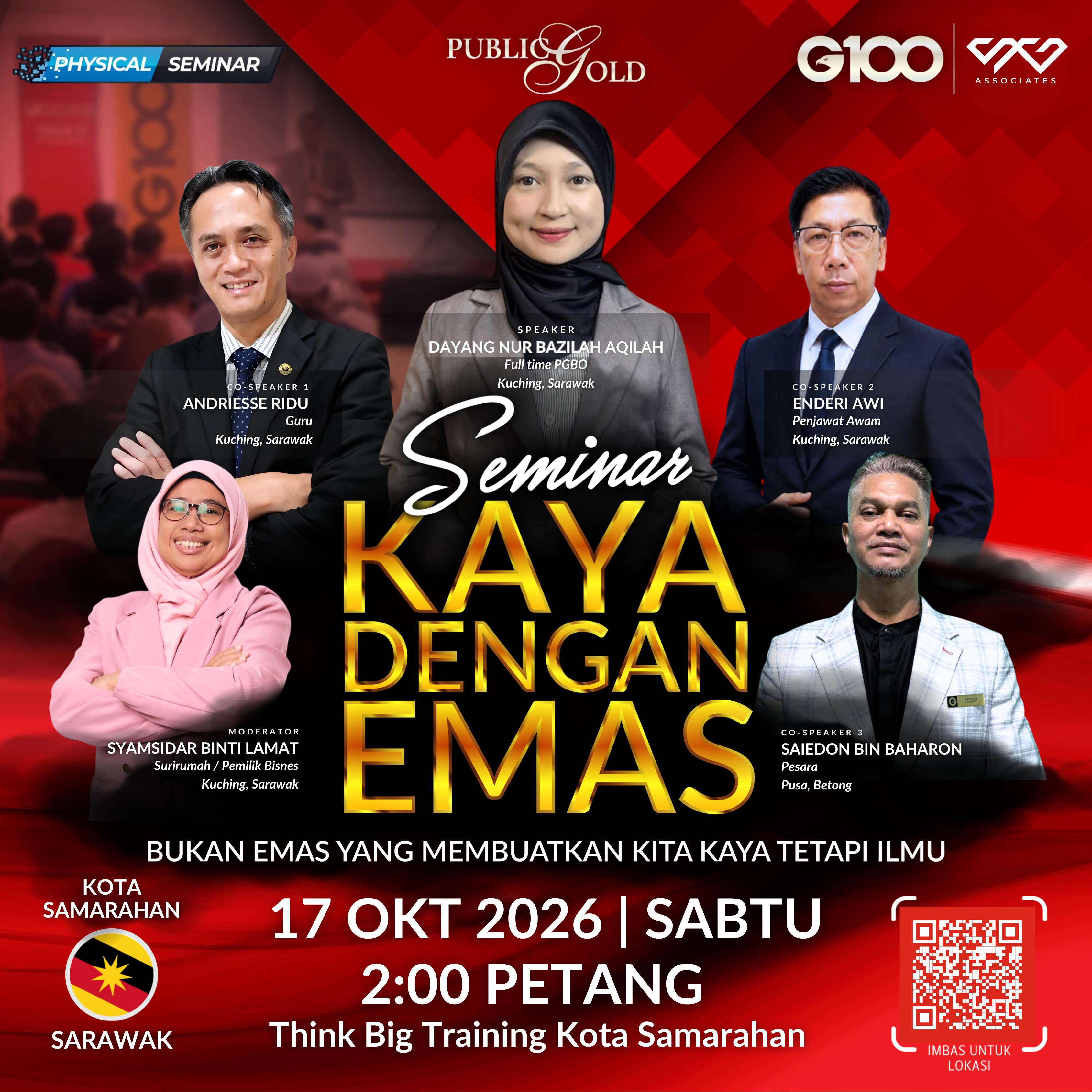 [KOTA SAMARAHAN] Seminar Kaya Dengan Emas