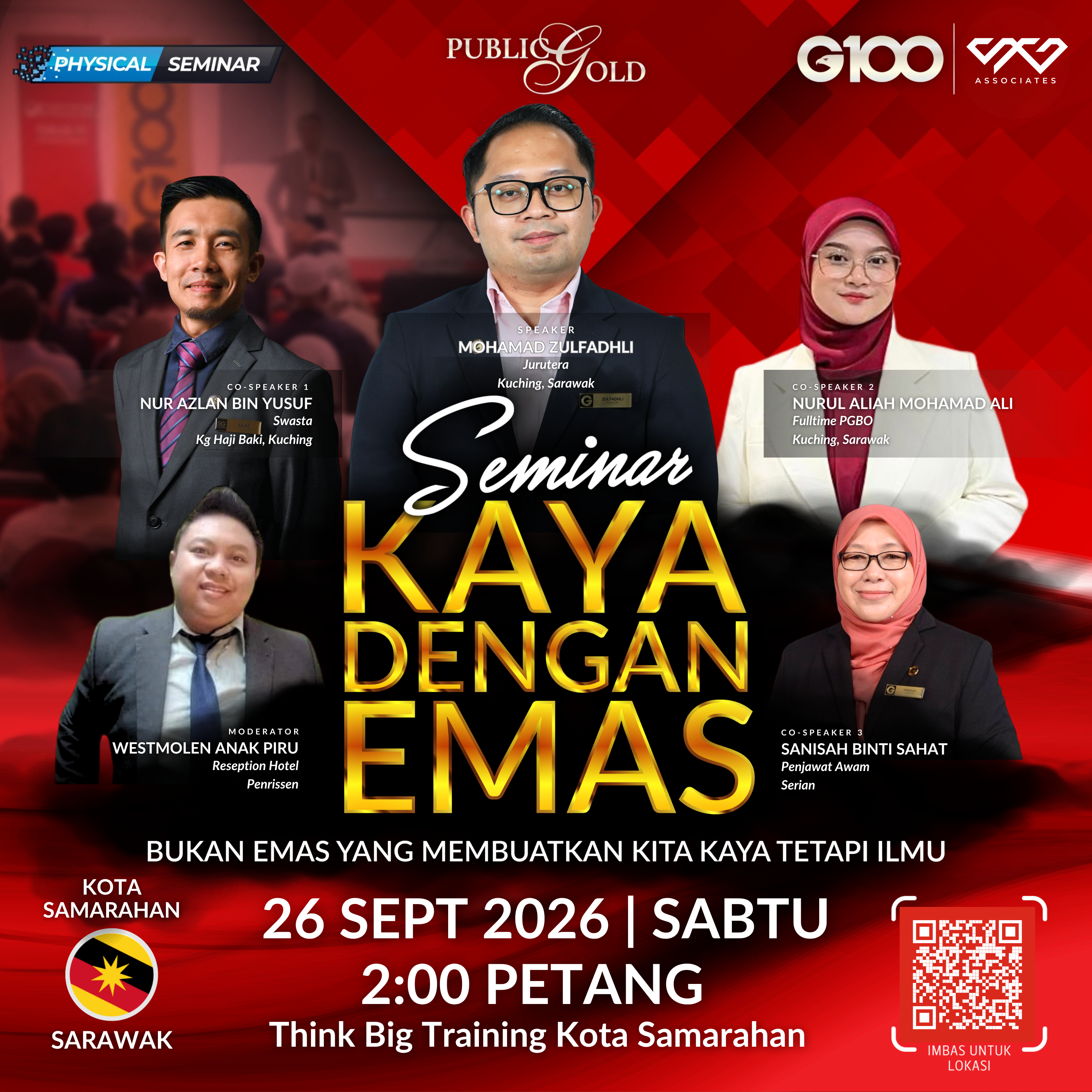 [KOTA SAMARAHAN] Seminar Kaya Dengan Emas
