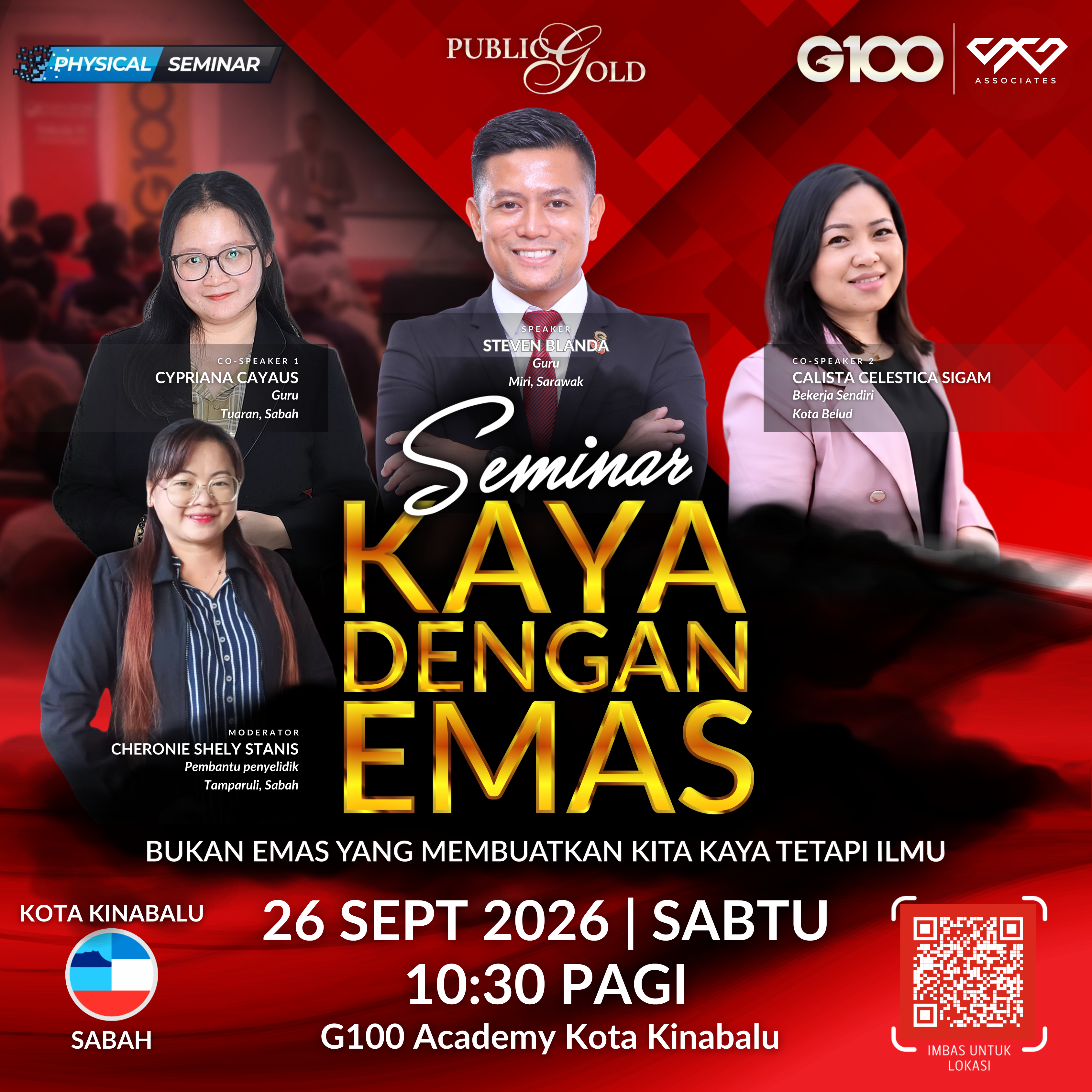 [KOTA KINABALU] Seminar Kaya Dengan Emas