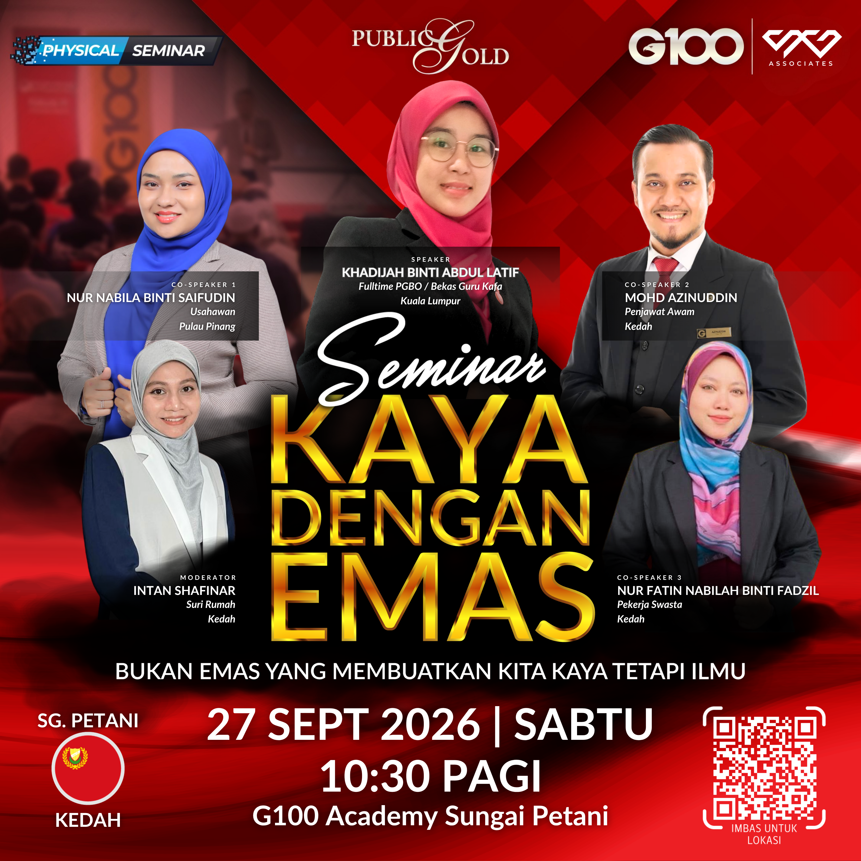 [SUNGAI PETANI] Seminar Kaya Dengan Emas