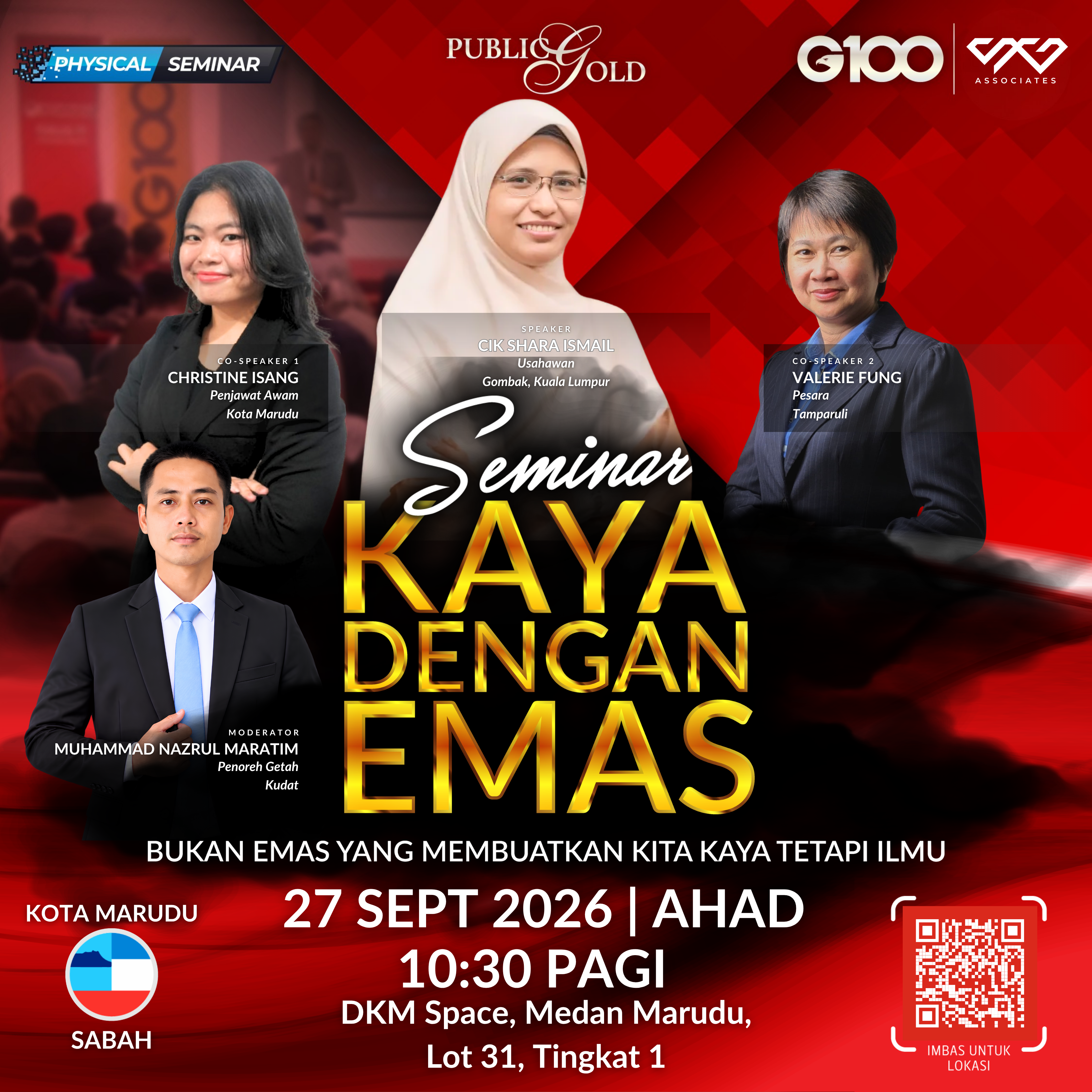 [KOTA MARUDU] Seminar Kaya Dengan Emas